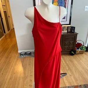Size 10 Red Floor Length Evening Gown